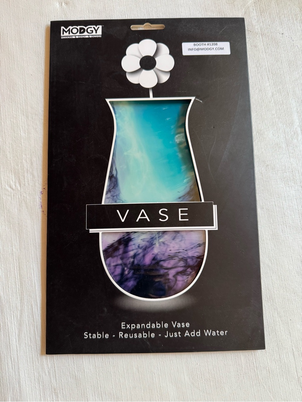 New Modgy Expandable Vase Wall Decor - Turquoise and Purple